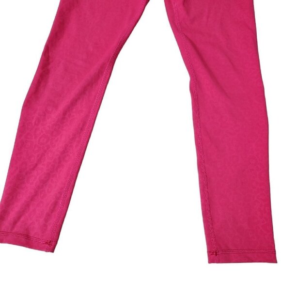 Zyia Active Leggings 4 Pink Leopard Print High-Rise Stretch Gym Athletic - Picture 2 of 9